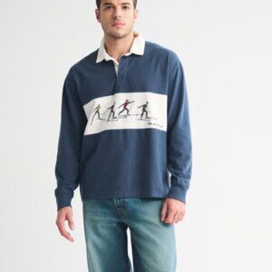 Abercrombie Long-Sleeve Rugby Polo